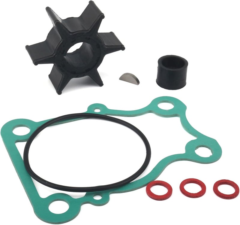 QUICKMARINE 6H4-44352 Marine Water Pump Impeller Service Kit fits Yamaha 4 Stroke 25 30 40 HP Boat Outboard Motor Replacement 6H4-44352-00 6H4-44352-01 Sierra 18-3068 - Image 1